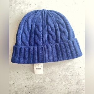 J Crew Lambswool Blue Hat NWT